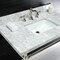Fauceture KVPB36M8SQ6ST 36" Carrara Marble Vanity Top with Stainless Steel Legs, Marble White/Polished Nickel KVPB36M8SQ6ST - alternate 4